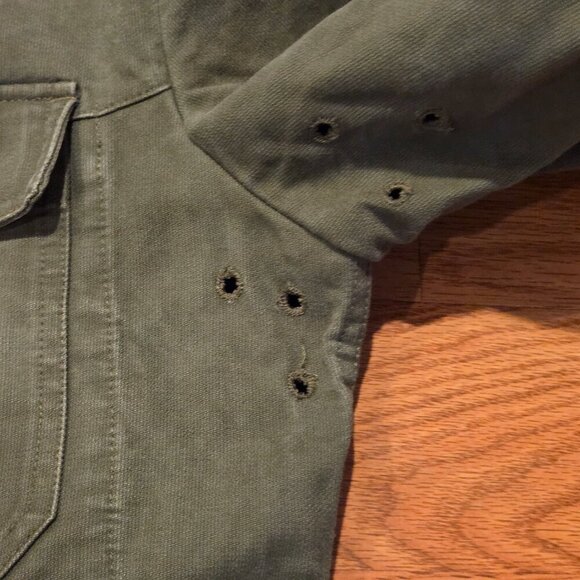 Wahler German Army Military Olive Green Field Shirt Womens Size 7 Grunge 1990s - Picture 10 of 14